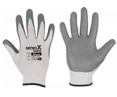 Sodo ir darbo pirštinės Bradas NITROX Baltas, 8 dydis, 6 vnt.