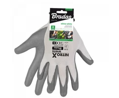 Sodo ir darbo pirštinės Bradas NITROX Baltas, 9 dydis, 6 vnt.