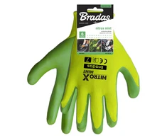 Sodo ir darbo pirštinės Bradas NITROX MINT, 8 dydis, 6 vnt.