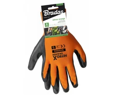 Orange Sodo ir darbo pirštinės Bradas NITROX Oranžinis, 8 dydis, 6 vnt.