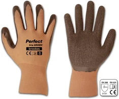 Sodo ir darbo pirštinės Bradas PERFECT GRIP BROWN, 8 dydis, 6 vnt.