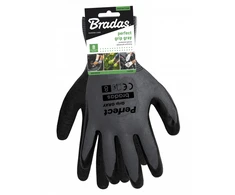 Sodo ir darbo pirštinės Bradas PERFECT GRIP GRAY, 10 dydis, 6 vnt.