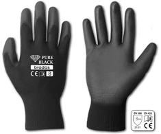 Sodo ir darbo pirštinės Bradas PURE Juodas, 7 dydis, 6 vnt.