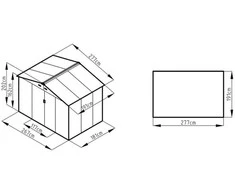 Sodo namukas HUDSON 9x6, Light Pilkas