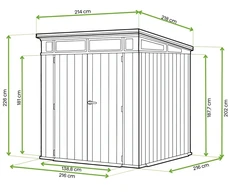 Sodo namukas Keter PENTHOUSE 7x7, Storm Pilkas