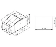 Sodo namukas su malkine MADISON 11x6, Light Pilkas