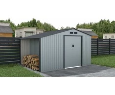 Sodo namukas su malkine MADISON 11x8, Light Pilkas