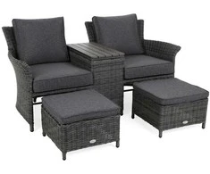 Sodo sofa Milos Plus, Pilkas / Pilkas Melange