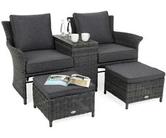 Sodo sofa Milos Plus, Pilkas / Pilkas Melange