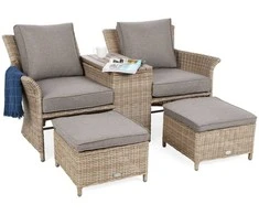 Sodo sofa Milos Plus, rusvai gelsvas / rusvai gelsvas Melange