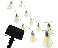 Soliarinė lauko girlianda lemputės Bulbs 10 LED