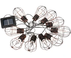 Soliarinė lauko girlianda lemputės Loft Copper 10 LED