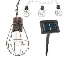 Soliarinė lauko girlianda lemputės Loft Copper 10 LED