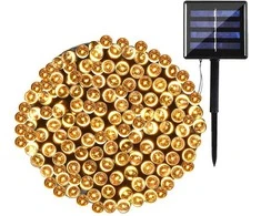 Soliarinė lempučių girlianda 100 LED, 10 m, šilta balta