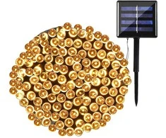 Soliarinė lempučių girlianda 100 LED, 10 m, šilta balta