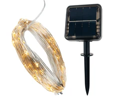 Soliarinė lempučių girlianda 100 LED, šiltai balta