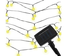 Soliarinė lempučių girlianda 20 LED, 5 m, šiltai balta