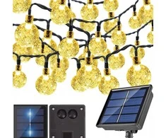 Soliarinė lempučių girlianda 20 LED, 5 m, šiltai balta