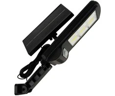 Soliarinis lauko šviestuvas su pultu COB 120 LED su laisvai pastatoma saulės baterija