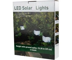 Soliarinis LED sodo šviestuvas ECOBRIGHT, 4 vnt