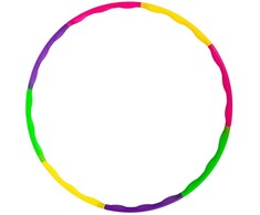 Spalvotas Hula Hoop lankas, 50 cm, 7 dalys