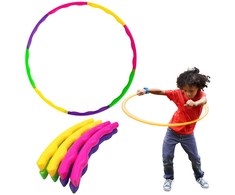 Spalvotas Hula Hoop lankas, 50 cm, 7 dalys