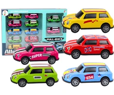 Spalvotų automobilių modeliukų rinkinys, 12 vnt.