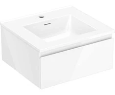 Spintelė Mexen Orio 50 cm su praustuvu Otis, 1 stalčius, Baltas glossy