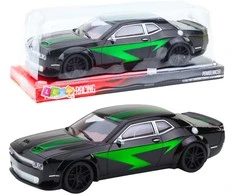 Sportinis automobilis, 28 cm, juodas/žalias