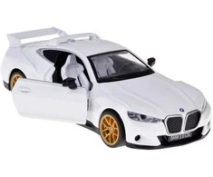 Sportinis automobilis BMW 3.0 CSL su garso ir šviesos efektais, baltas