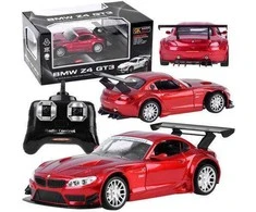 Sportinis automobilis BMW Z4 su nuotolinio valdymo pultu, raudonas