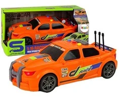 Sportinis automobilis su garsais, oranžinis