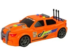 Sportinis automobilis su garsais, oranžinis