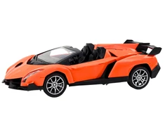 Sportinis automobilis su nuotolinio valdymo pultu, oranžinis