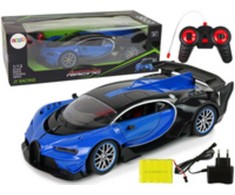 Sportinis automobilis su nuotolinio valdymo pultu, mėlynas