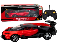 Sportinis automobilis su nuotolinio valdymo pultu, raudonas