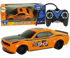 Sportinis automobilis su nuotolinio valdymo pultu, 1:24, oranžinis