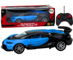Sportinis automobilis su nuotolinio valdymo pultu, mėlynas