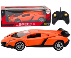 Sportinis automobilis su nuotolinio valdymo pultu RC 1:16, oranžinis