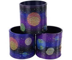 Spyruoklė su planetų motyvu, violetinė, 6 cm (1 vnt.)