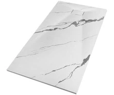Stačiakampis dušo padėklas Besco Vexo Marble, 160 x 90 cm