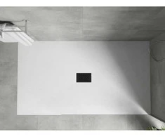 Stačiakampis dušo padėklas Mexen Hugo SMC, 170 x 100 cm, Baltas+Juodas