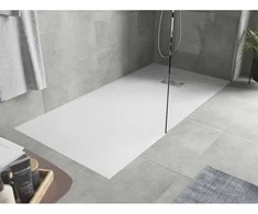 Stačiakampis dušo padėklas Mexen Hugo SMC, 180 x 80 cm, Baltas+Inox