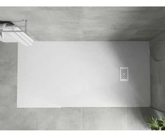 Stačiakampis dušo padėklas Mexen Hugo SMC, 180 x 80 cm, Baltas+Baltas