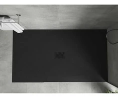 Stačiakampis dušo padėklas Mexen Hugo SMC, 150 x 100 cm, Juodas+Juodas