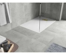 Stačiakampis dušo padėklas Mexen Hugo SMC, 100 x 70 cm, Baltas+Gold
