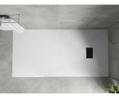 Stačiakampis dušo padėklas Mexen Hugo SMC, 170 x 90 cm, Baltas+Juodas