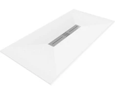 Stačiakampis dušo padėklas Mexen Toro SMC, 160 x 70 cm, Baltas+Inox