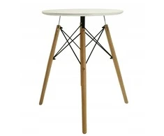 Stalas Carol, ø60x75 cm, baltas