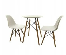 Stalas Carol, ø60x75 cm, baltas